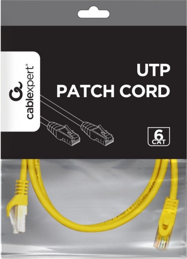Cable de red patch Cat 6 UTP de 2 m, amarillo