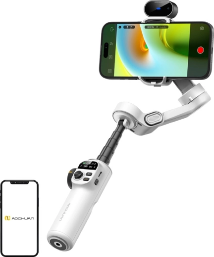 AOCHUAN X2 estabilizador para smartphone con sensor de IA blanco