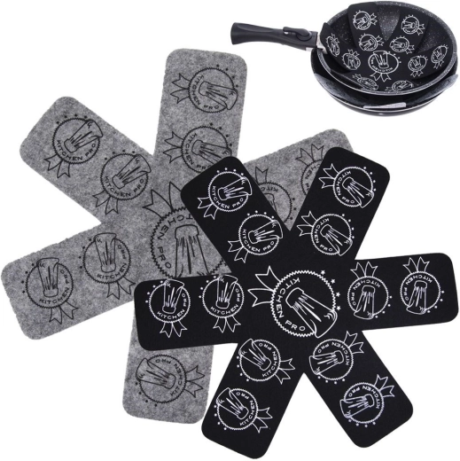 Almohadillas protectoras de fieltro para sartenes de 24 y 32 cm, 2 uds