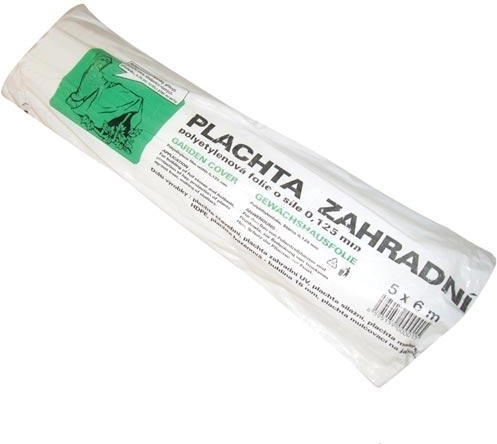 Lona de jardín transparente 5 × 10 m, 0,125 mm