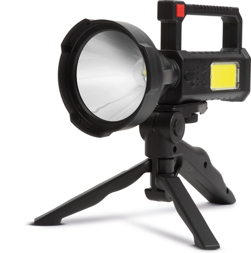 Linterna LED multifunción recargable con luz de trabajo y trípode, 580 lm