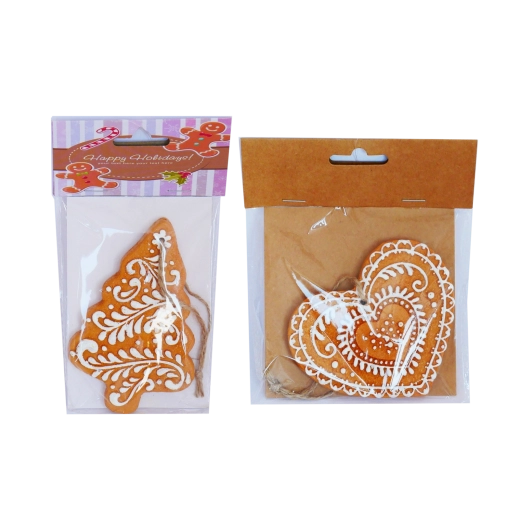 Adorno navideño colgante estilo galleta de jengibre, set de 8 uds.