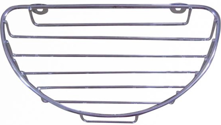 Estante de baño ovalado de metal cromado 12,7 × 23 × 3,3 cm