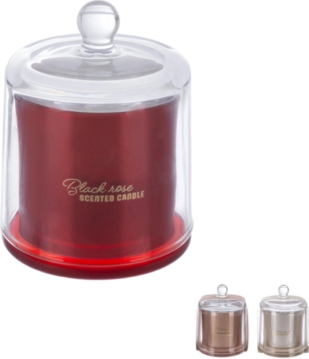 Vela aromática en tarro de vidrio con campana 240 g – mix de aromas