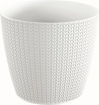 Maceta Wheaty 15,7 cm blanca
