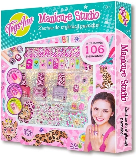Estudio de manicura – set con estampado de pantera, 3 esmaltes
