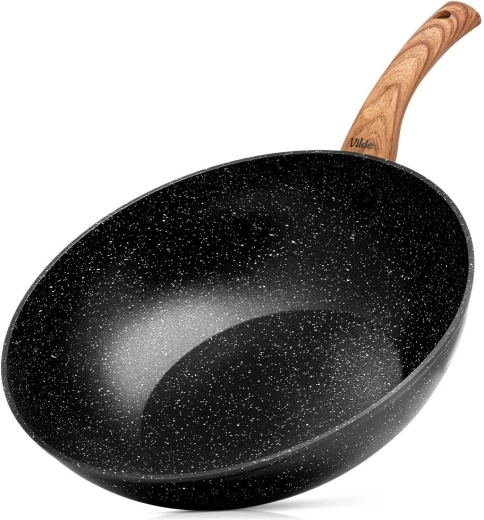 Sartén wok Vilde Granitica Wood 32 cm