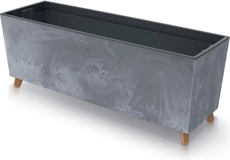 Jardinera URBI CASE efecto hormigón 77 cm, marengo