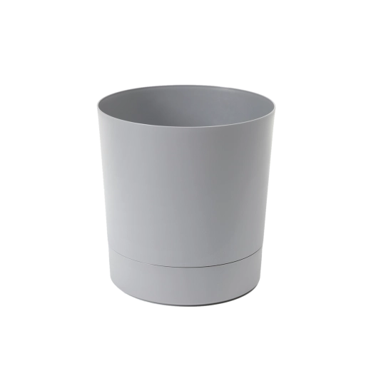 Maceta con plato AURA 17,5 cm gris