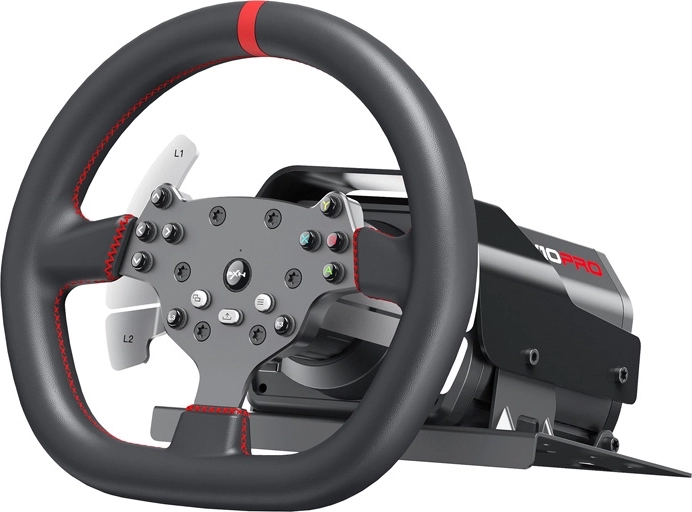 Volante D ergonómico con 17 botones y levas F1