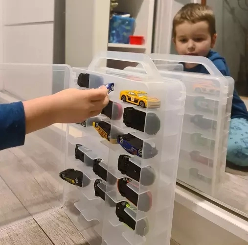 Maletín de doble cara con puertas cerrables