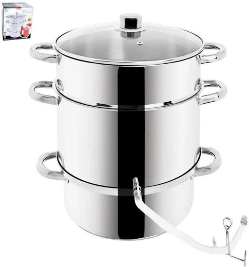 Olla de acero inoxidable para hacer zumo 8 l con vaporera