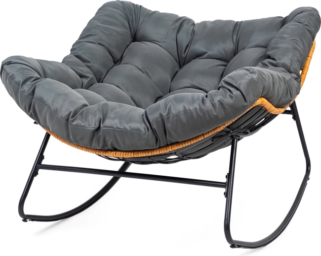 Mecedora XL de estilo escandinavo – gris