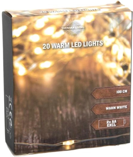 Cadena luminosa con 20 LED, 100 cm