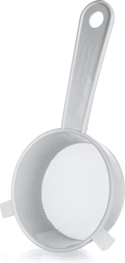 Colador de cocina PRAKTIS de 9 cm con mango – blanco