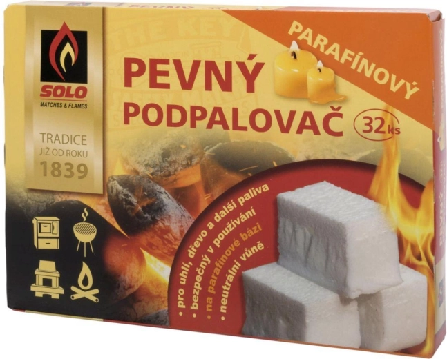 Pastillas de encendido de parafina sólidas SOLO, 32 uds.