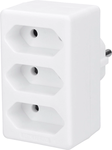 Solight adaptador múltiple de 3 tomas tipo C euro blanco