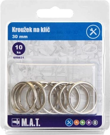 Anilla para llaves de 30 mm niquelada – set de 10 uds