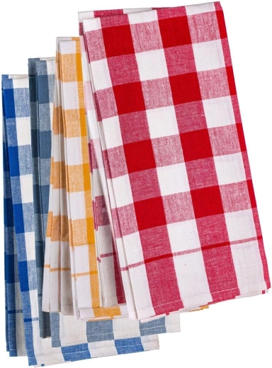 Paños de cocina Multi Check 50 × 70 cm, algodón, mezcla de colores (2 uds)
