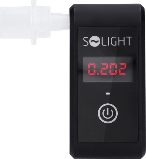 Mini alcoholímetro Solight con sensor electroquímico Fuel Cell