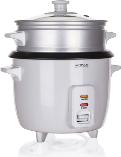 Arrocera 0,6 l con accesorio para cocción al vapor y función Keep Warm, 300 W