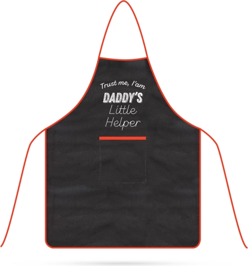 Delantal infantil para barbacoa negro 44 × 60 cm