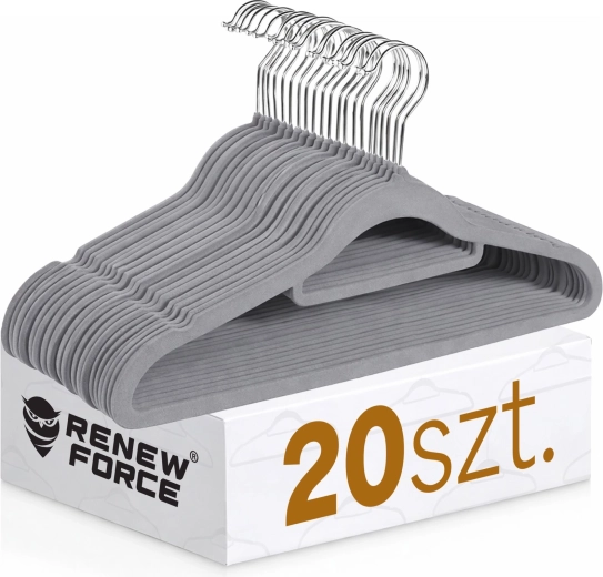 Percha prémium antideslizante gris - 1 unidad
