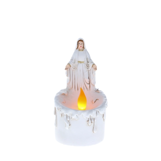 Vela LED con figura de la Virgen María 17 cm