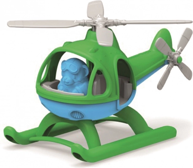 Green Toys helicóptero con osito piloto