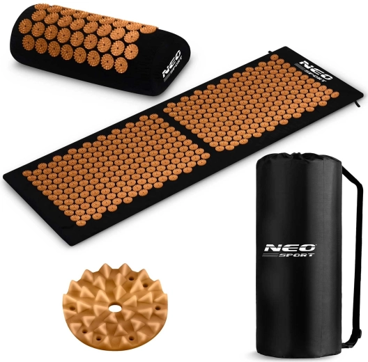 Esterilla de acupresión con púas Neo Sport negro-dorada