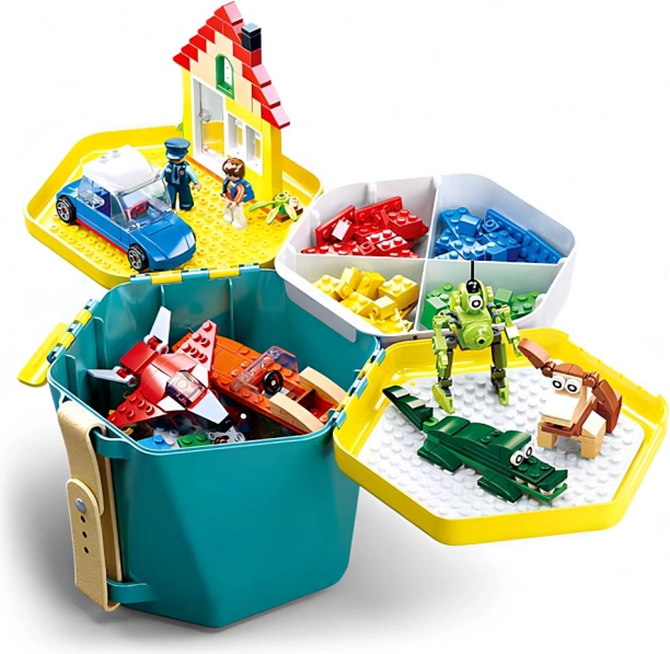 Cubo Sluban con bloques – verde