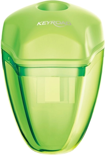 Sacapuntas con contenedor KEYROAD Star, verde