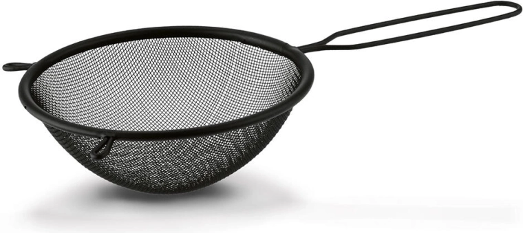 Colador de cocina de acero negro 16 cm