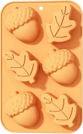 Molde de silicona para hornear con forma de piña y hoja naranja 27 × 17 × 3 cm