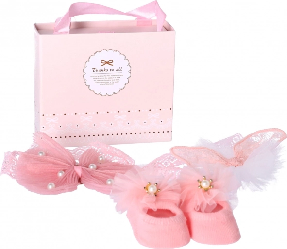 Set de regalo 3 en 1 para recién nacidos - rosa