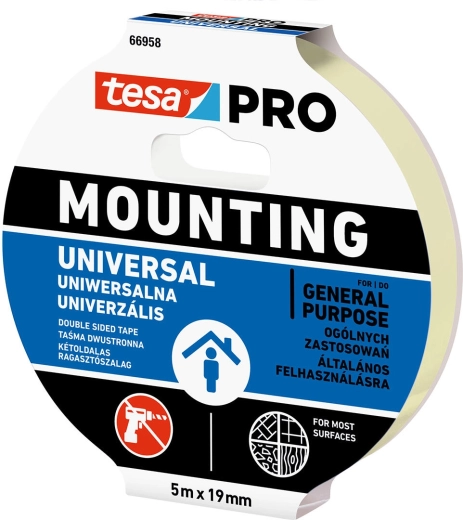 Cinta de montaje universal 19 mm × 5 m TESA
