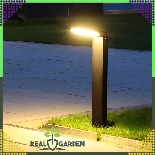 Bolardo LED de jardín 60 cm 18 W – lámpara moderna de pie para exterior, redonda