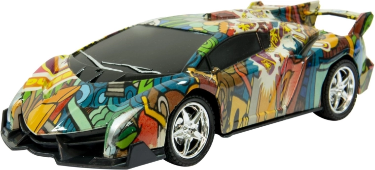 Coche deportivo con control remoto graffiti - 1 unidad