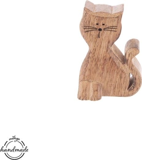 Decoración de madera Gato Mango Micka 10 cm