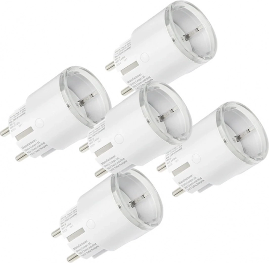 Set de 5 enchufes inteligentes Shelly Plug S Gen3 12 A, blanco