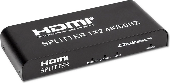 Splitter HDMI activo 1x2 4K/60 Hz QOLTEC