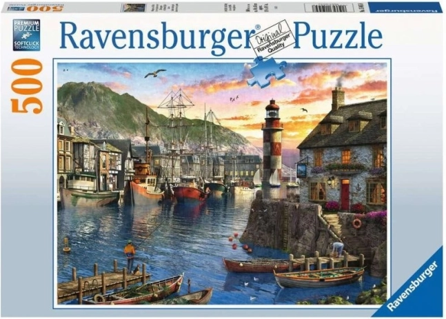 Puzzle Ravensburger amanecer en el puerto – 500 piezas