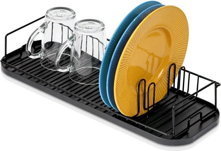 Escurridor de platos metálico negro