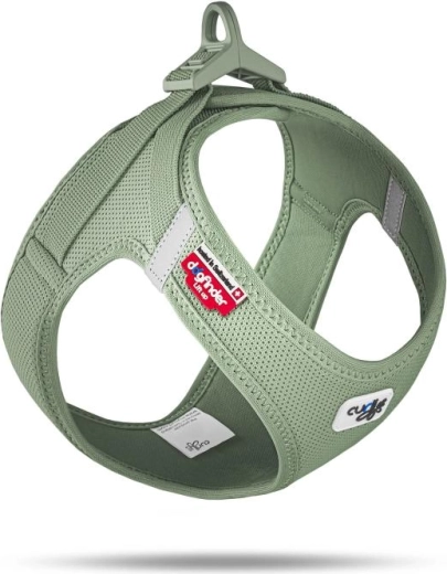 Arnés Curli para perros con hebilla air-mesh olive talla L (8–13 kg)