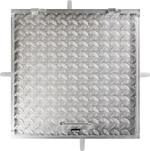 Chapa de cobertura 500 × 500 mm, galvanizada, capacidad de carga 150 kg