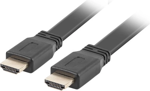 Cable HDMI 2.0 plano 1,8 m negro 4K 60 Hz de cobre macizo
