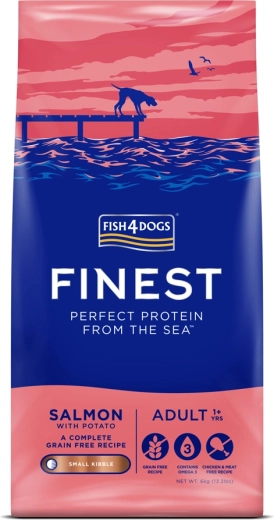 Fish4Dogs finest pienso en croquetas pequeñas para perros adultos salmón con patatas 6 kg