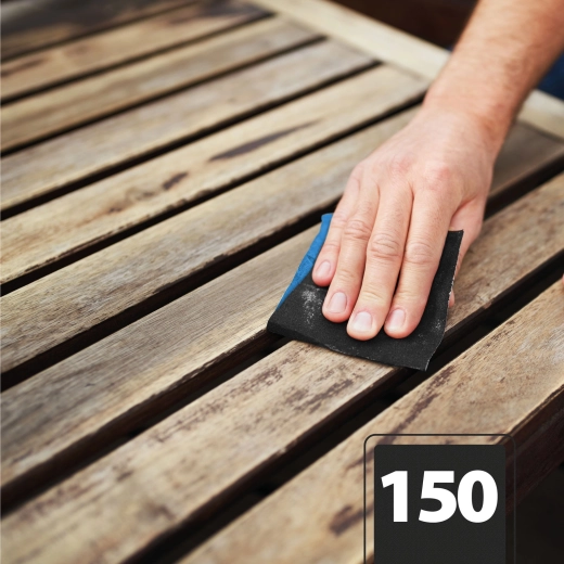 Tela abrasiva grano 150 azul 230 × 280 mm, 5 uds.