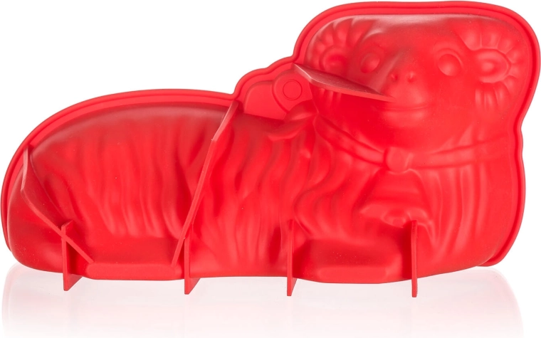 Molde de silicona para cordero 31 × 16 × 9 cm Culinaria rojo