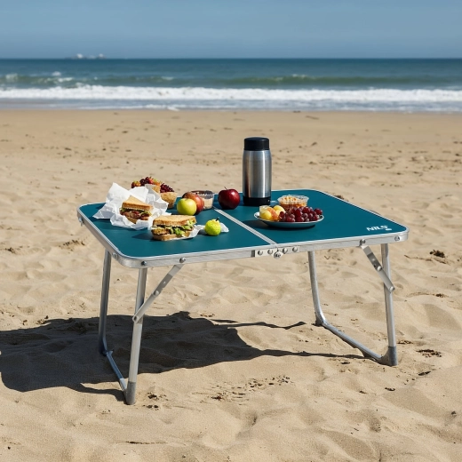 Superficie práctica para comida y equipamiento en la naturaleza